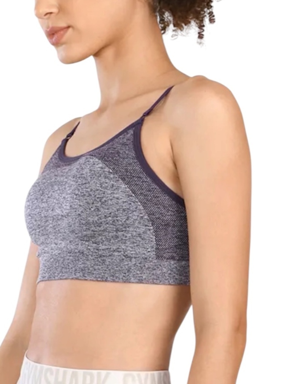 Gymshark Flex Strappy Sports Bra Size Medium Purple Style: GLSB4247 - Picture 2 of 7